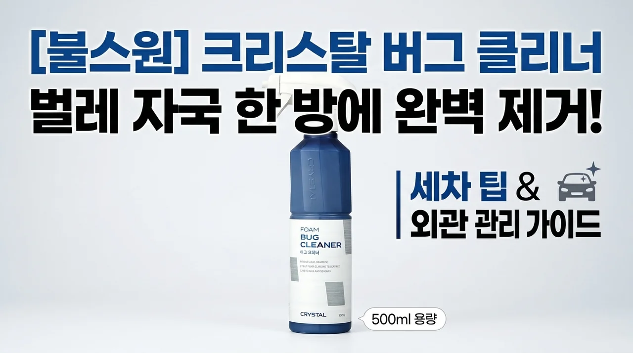 불스원 버그크리너, 벌레 자국 제거와 외관 관리 가이드