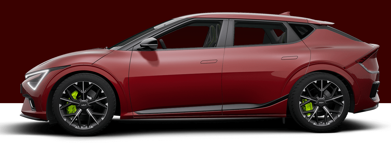 기아 더 뉴 EV6 GT 런웨이 레드 (색상 코드 CR5) 색상 차량 이미지