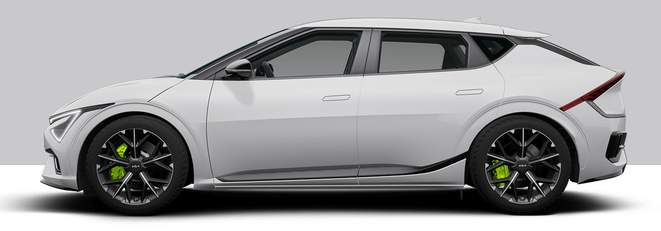 기아 더 뉴 EV6 GT 스노우 화이트펄 (색상 코드 SWP) 색상 차량 이미지