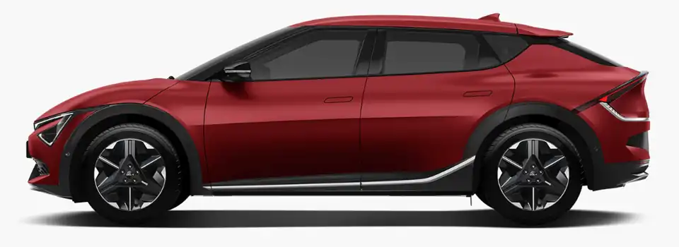 기아 더 뉴 EV6 런웨이 레드(색상 코드 CR5) 색상 차량 이미지