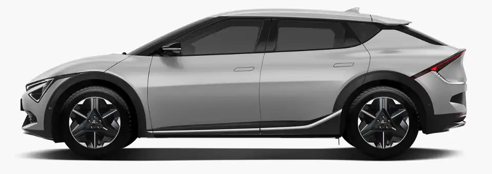 기아 더 뉴 EV6 아이보리 매트 실버(색상 코드 ISM) 색상 차량 이미지