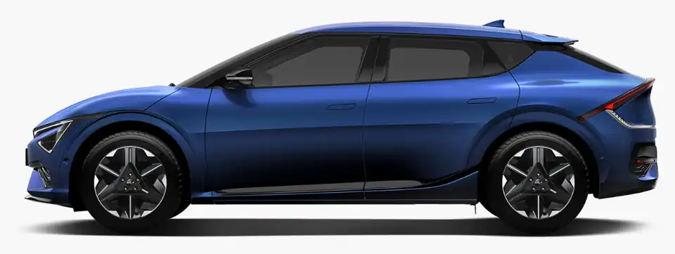 기아 더 뉴 EV6 요트 매트 블루(색상 코드 DUM) 색상 차량 이미지