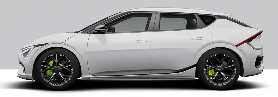 현대 더 뉴 EV6 GT 스노우 화이트펄(색상 코드 SWP) 색상 차량 이미지