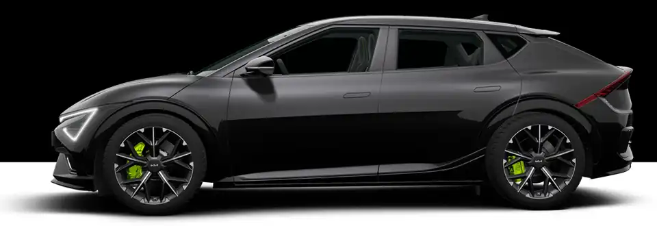 현대 더 뉴 EV6 GT 오로라 블랙 펄(색상 코드 ABP) 색상 차량 이미지