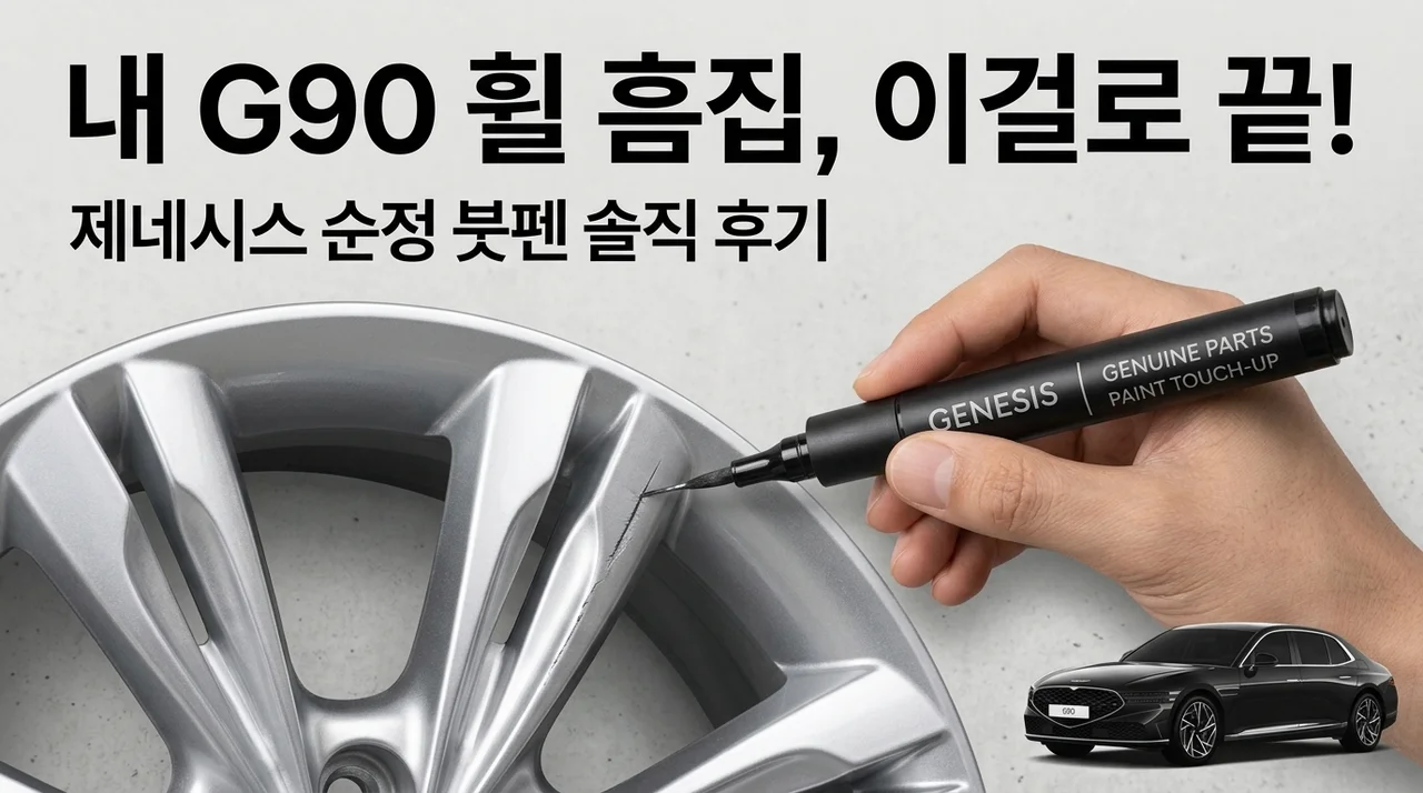 내 G90 휠 스크래치, 이걸로 끝! 제네시스 붓펜 솔직 후기
