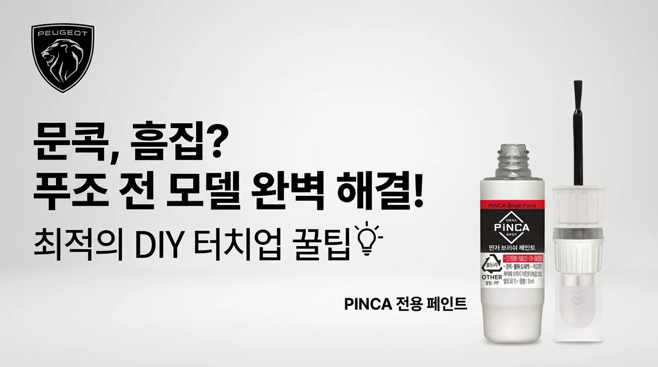 전차종 푸조 붓페인트, 문콕 기스 셀프도색 꿀팁 발견?