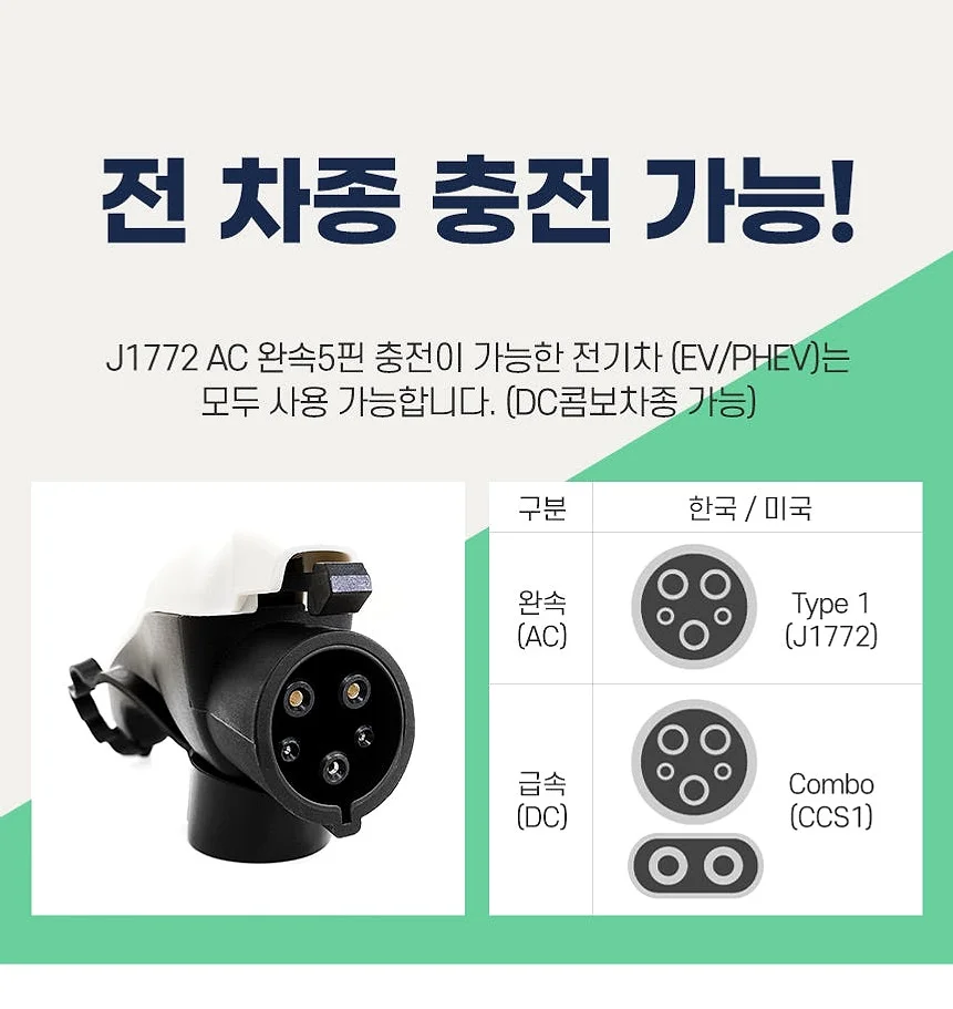 EPI 전기차충전기 가정용 완속 국산 EV Charger 7kW 세로형 5M 설치 미포함 상세 이미지 4
